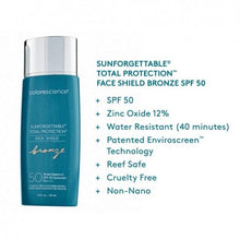 Load image into Gallery viewer, SUNFORGETTABLE® TOTAL PROTECTION™ FACE SHIELD SPF 50